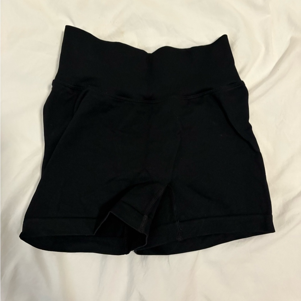 High Waist Black Athletic Shorts